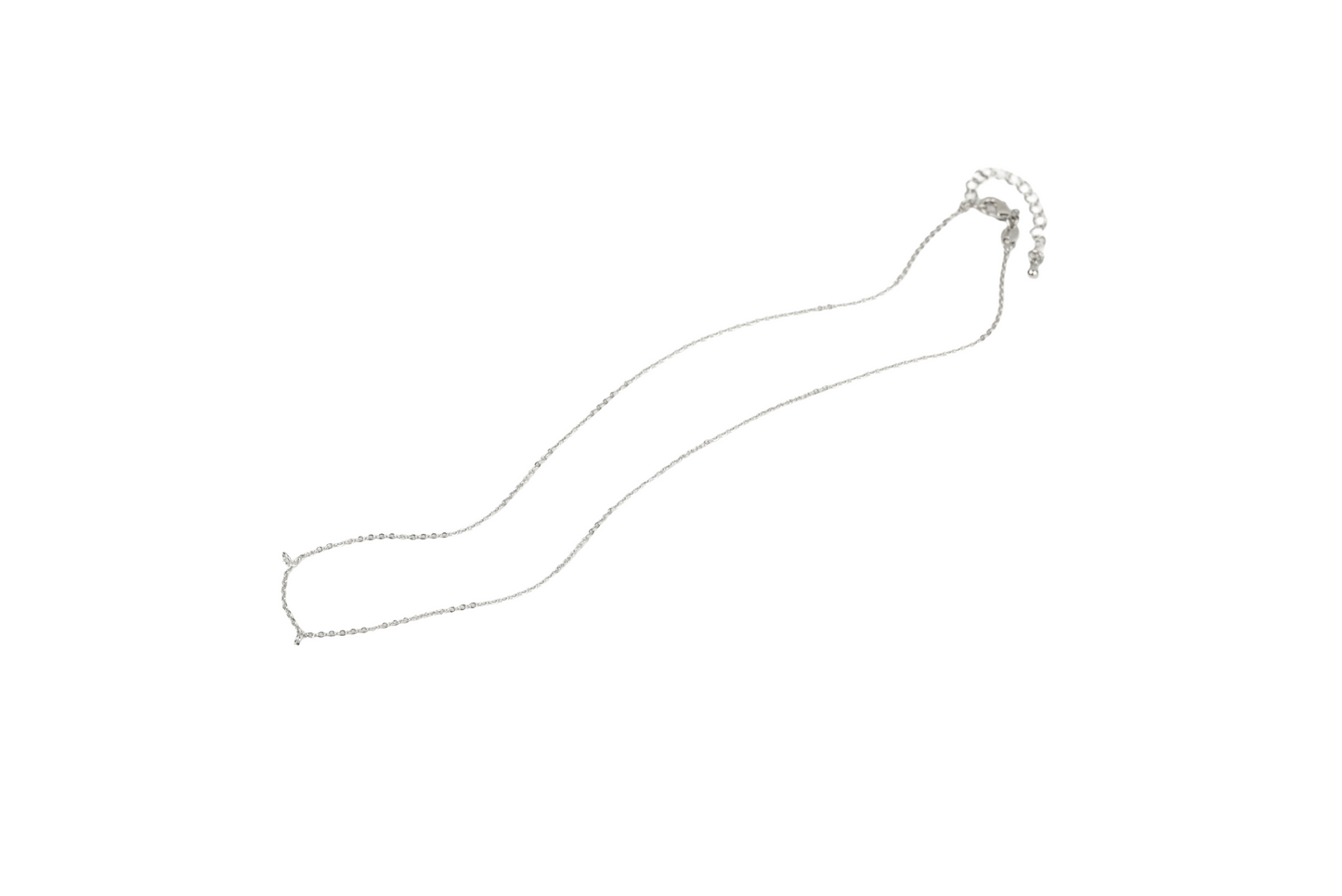 Minimalist Chain with Charm Ring Necklace 18k Gold Filled / Silver