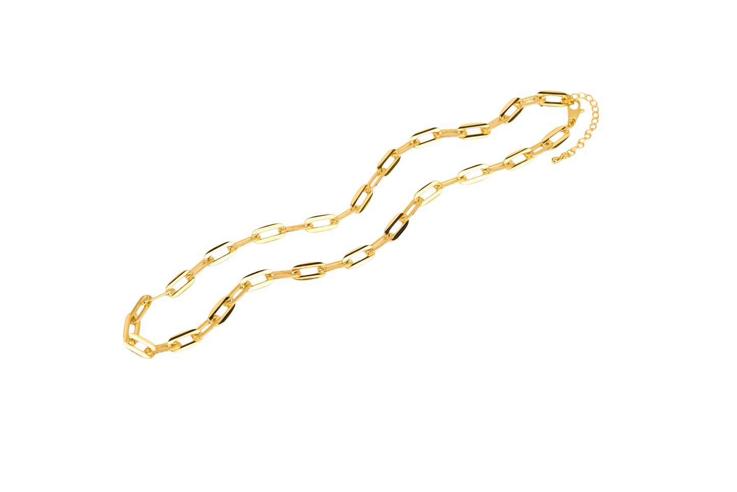 Chunky Oval Flat Necklace 18K Gold Filled / Silver