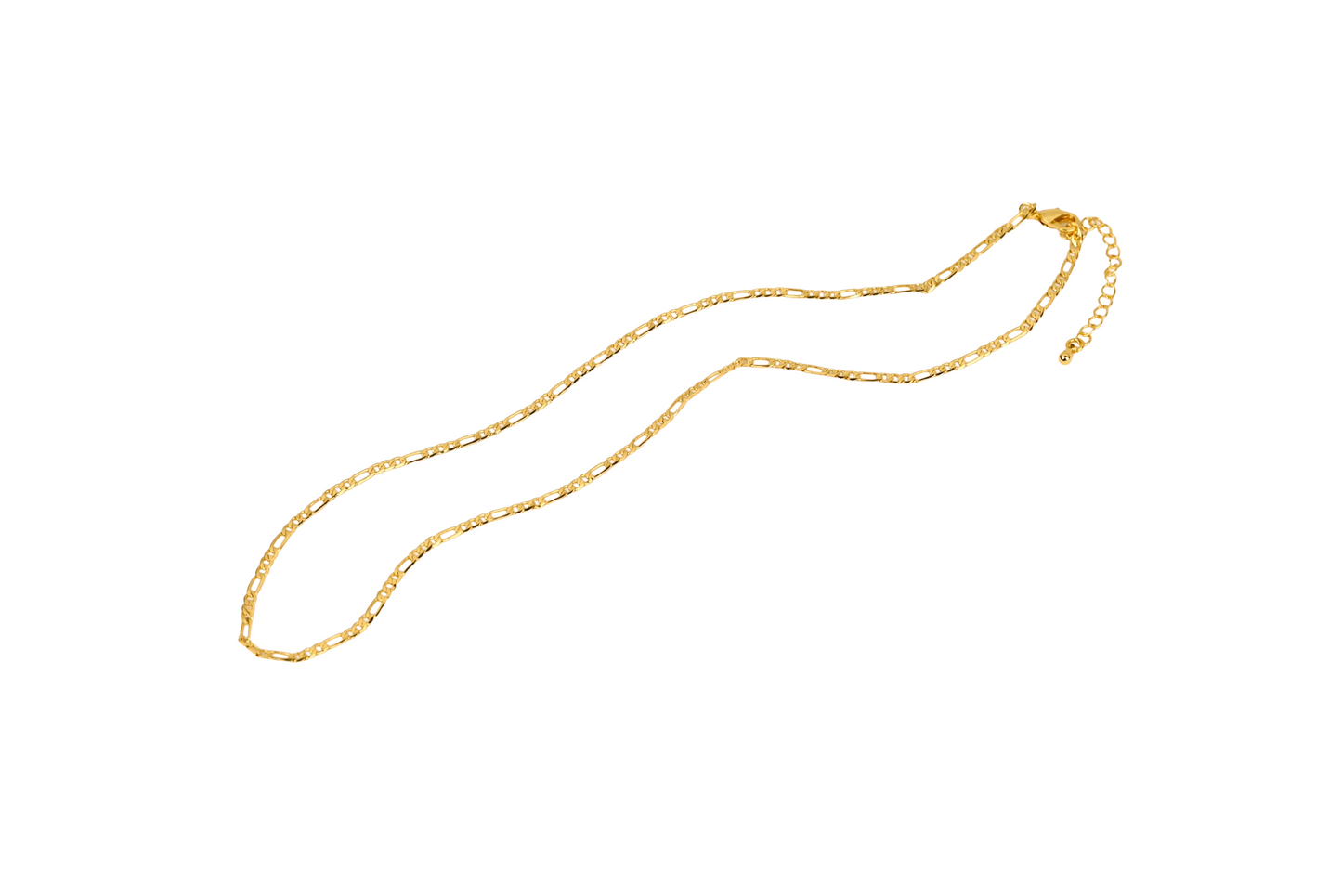 Small Figaro Link Necklace Chain 18K Gold Filled / Silver