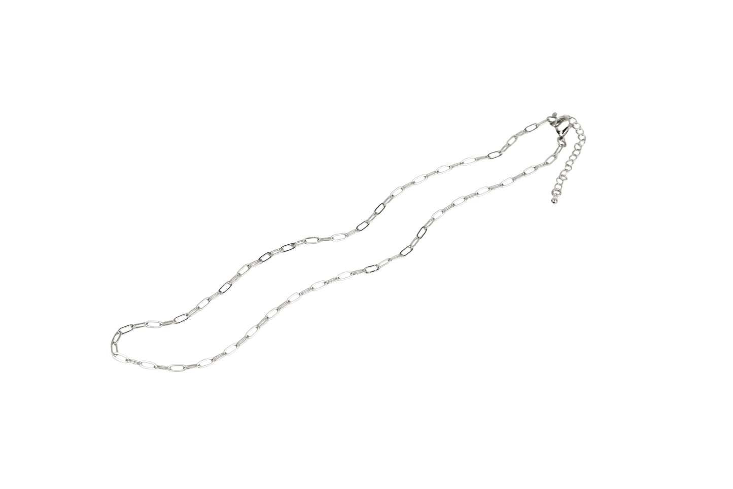 Mini Paperclip Necklace Chain 18K Gold Filled / Silver