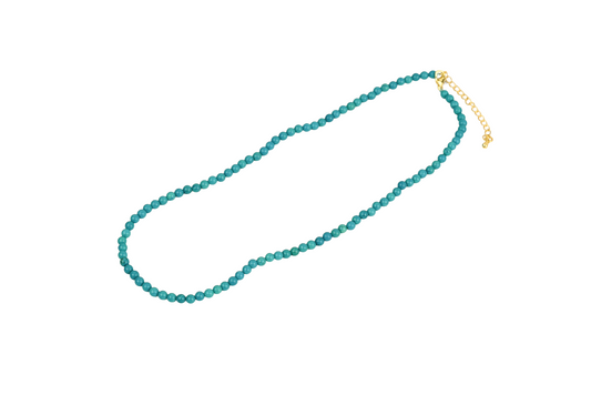 Classic Turquoise Bead Necklace 18k Gold Filled