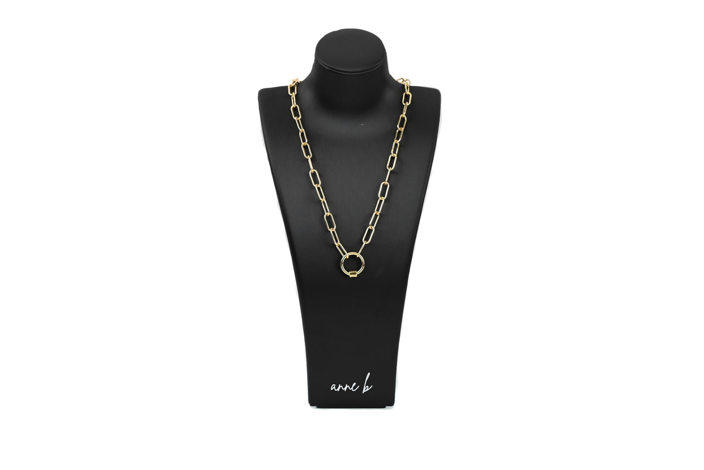 Chunky Circle Screw Enhancer Charm Necklace | 18K Gold-Filled