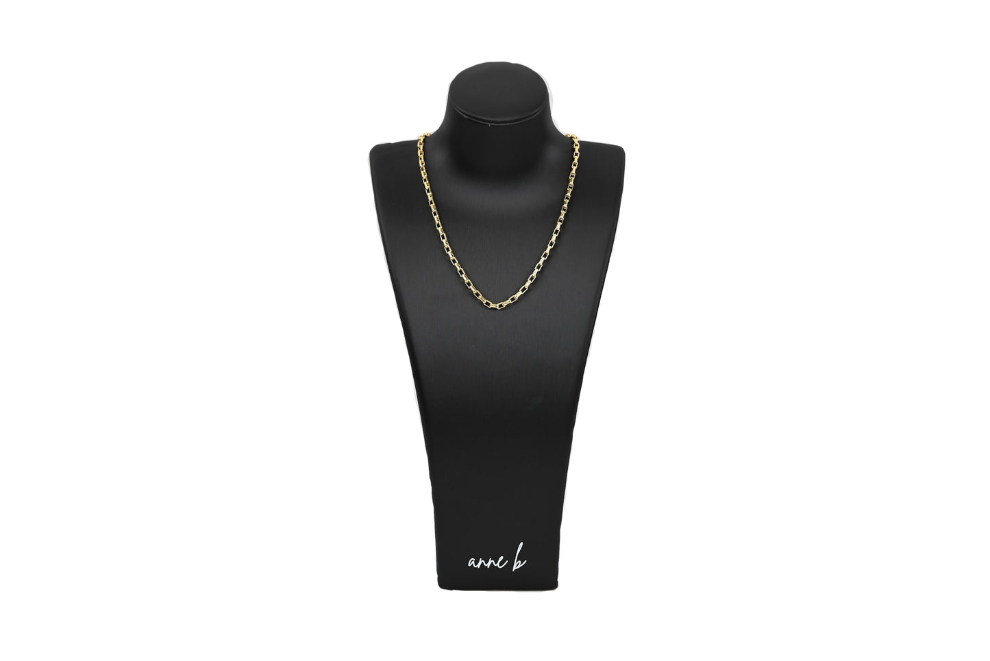 Box Interwoven Link Chain Necklace 18K Gold Filled