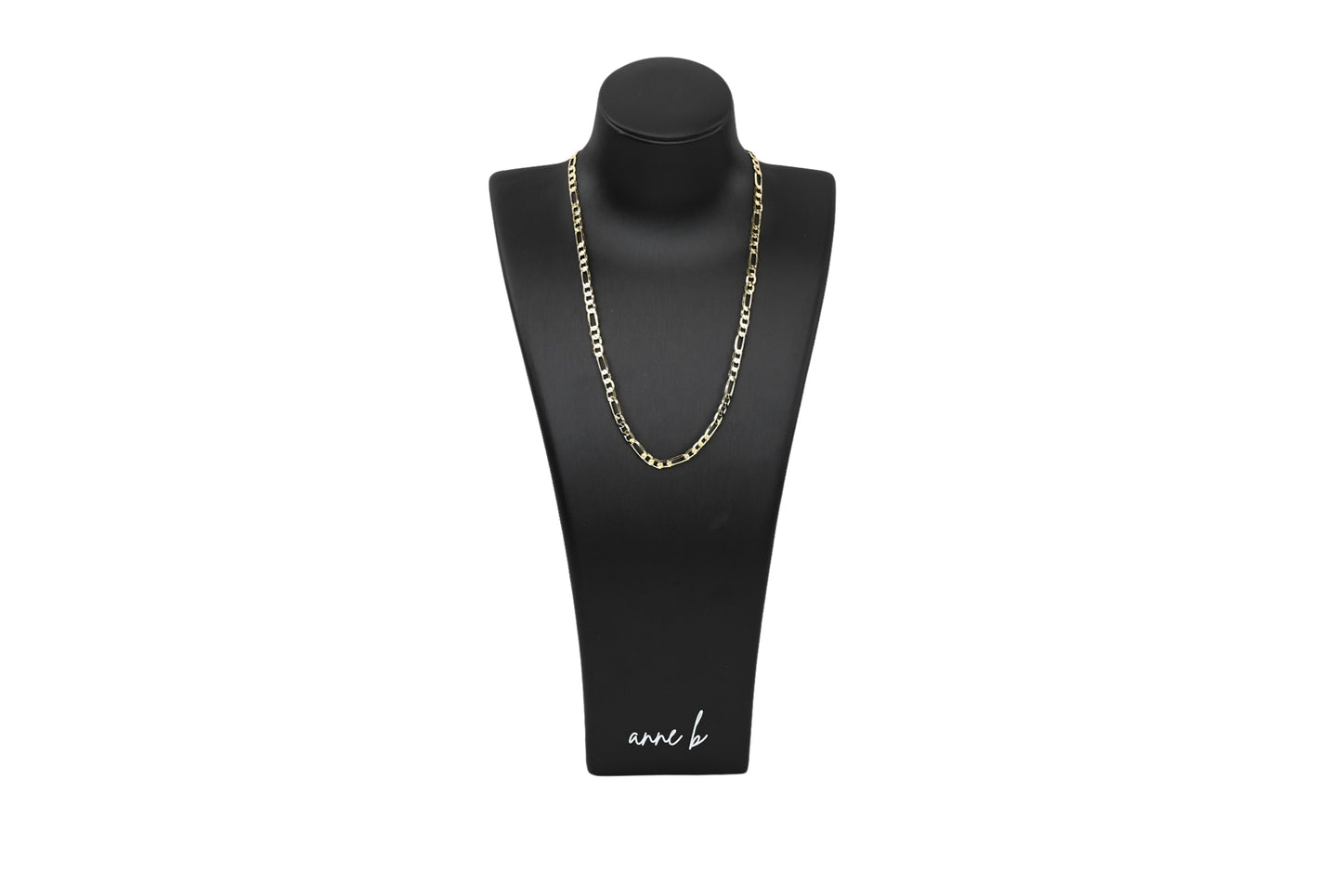 Large Figaro Link Necklace Chain 18K Gold Filled / Silver