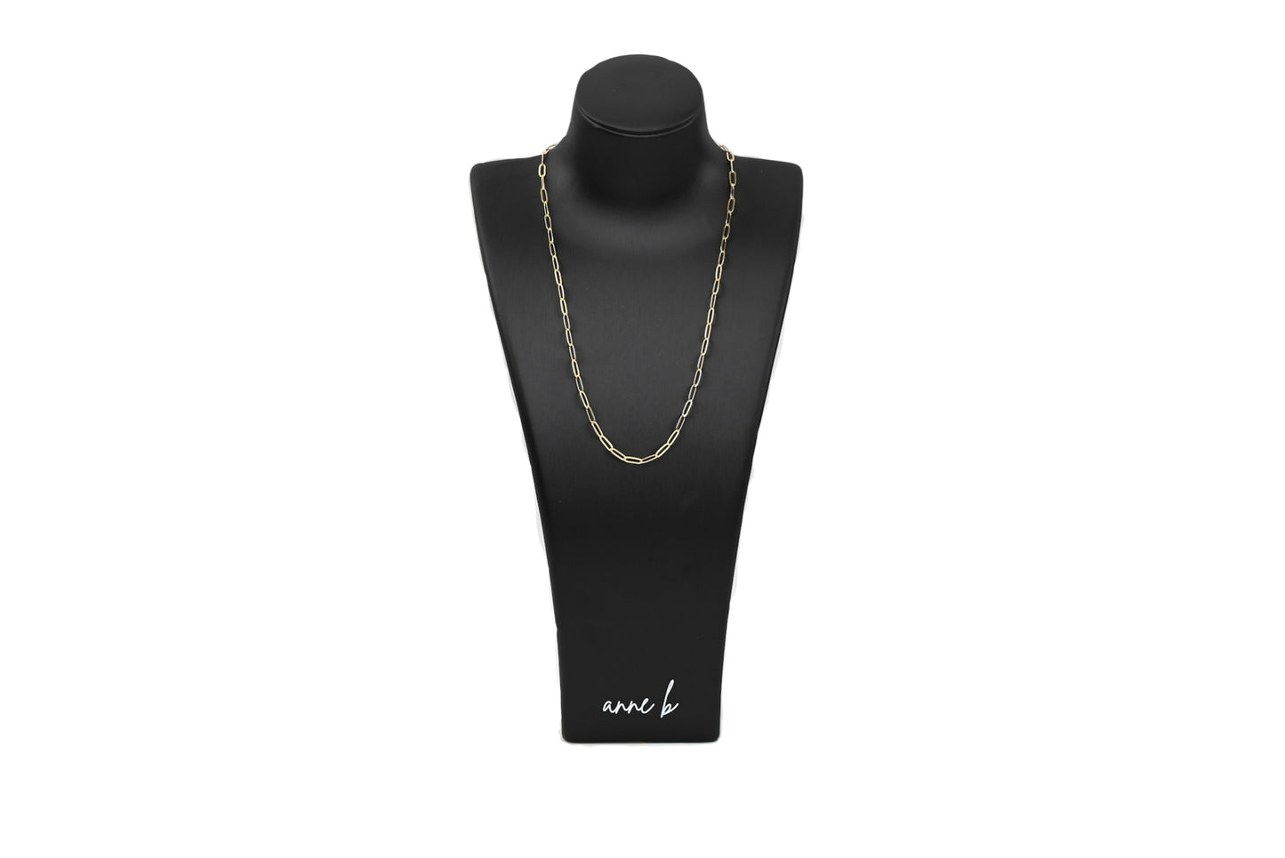 Large Paperclip Necklace Chain 18K Gold Fille / Silver