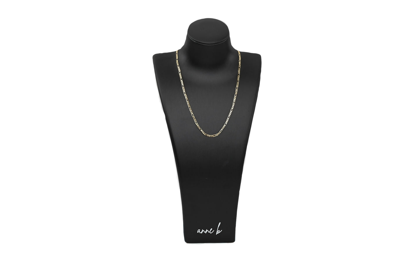 Small Figaro Link Necklace Chain 18K Gold Filled / Silver