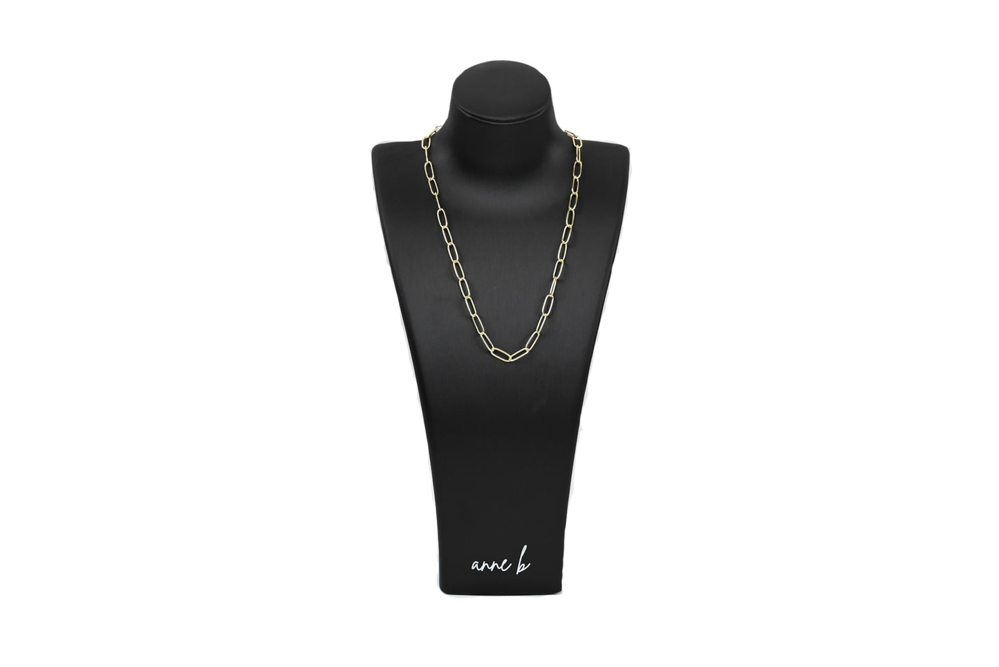 Oval Paperclip Necklace Chain 18K Gold Filled