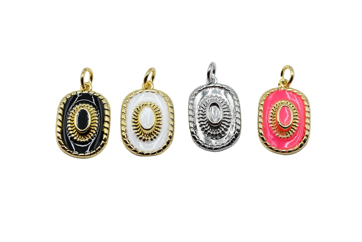 Western Concho Charm Pendant 18K Gold-Filled